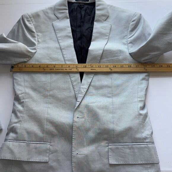 J.Crew Ludlow 36R J.Crew Ludlow Blazer Suit Jacket Mens Italian Cotton Tessuti - Picture 14 of 16